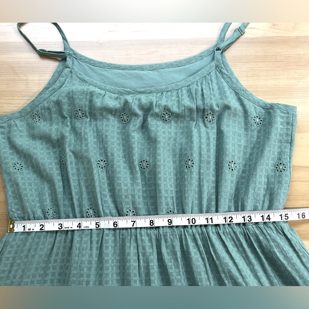 CAT & JACK/SUMMERTIME /Size XXL Girl / S-M Women- TEAL EYELET TIERES DRESS - Picture 10 of 14